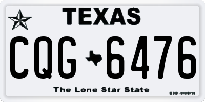 TX license plate CQG6476