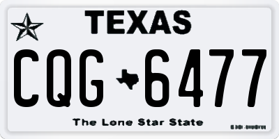 TX license plate CQG6477