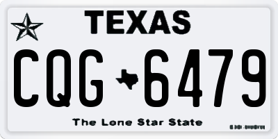 TX license plate CQG6479