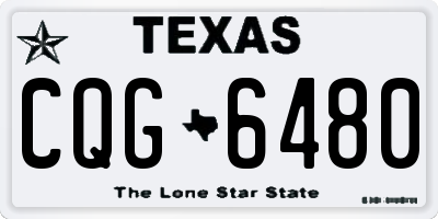 TX license plate CQG6480
