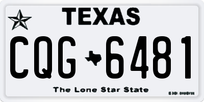 TX license plate CQG6481