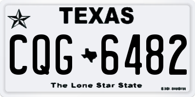 TX license plate CQG6482