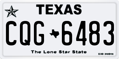 TX license plate CQG6483