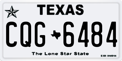 TX license plate CQG6484