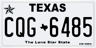 TX license plate CQG6485
