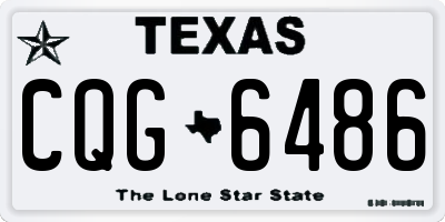 TX license plate CQG6486