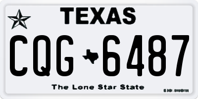 TX license plate CQG6487