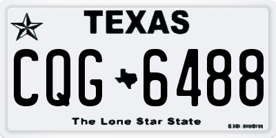 TX license plate CQG6488