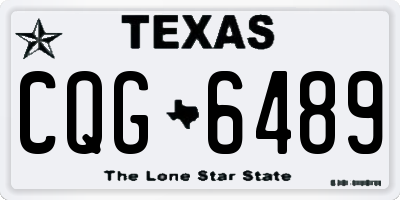 TX license plate CQG6489