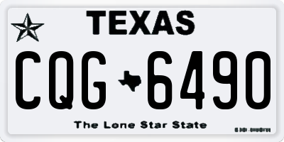 TX license plate CQG6490