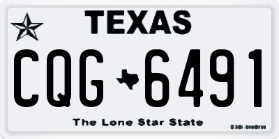 TX license plate CQG6491