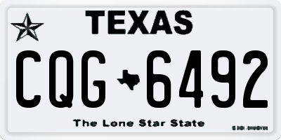 TX license plate CQG6492