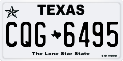 TX license plate CQG6495