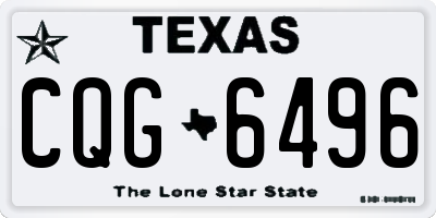TX license plate CQG6496