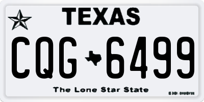 TX license plate CQG6499
