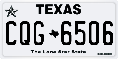 TX license plate CQG6506