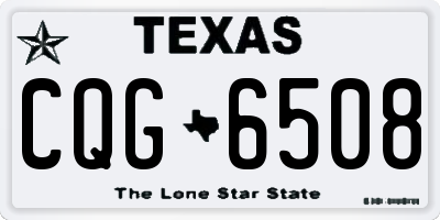 TX license plate CQG6508