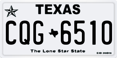 TX license plate CQG6510