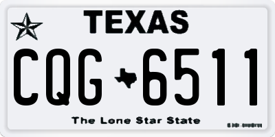 TX license plate CQG6511
