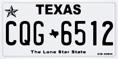 TX license plate CQG6512