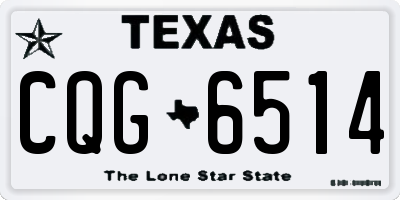 TX license plate CQG6514
