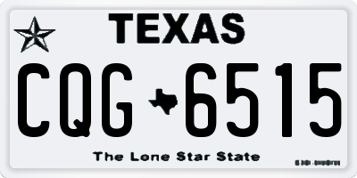 TX license plate CQG6515