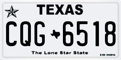 TX license plate CQG6518