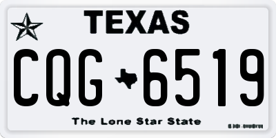 TX license plate CQG6519