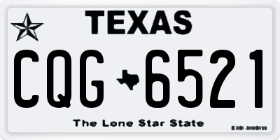 TX license plate CQG6521