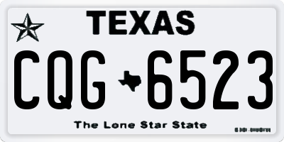 TX license plate CQG6523