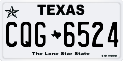 TX license plate CQG6524