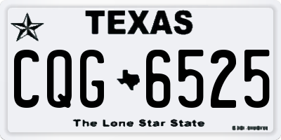 TX license plate CQG6525
