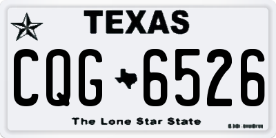 TX license plate CQG6526