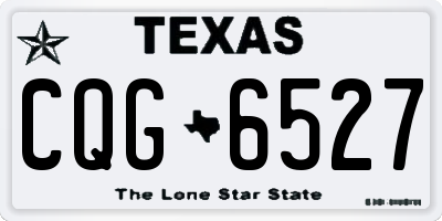TX license plate CQG6527