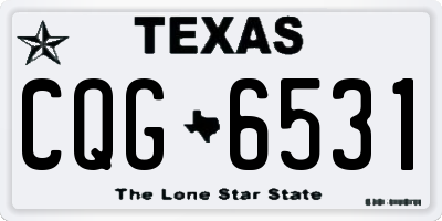 TX license plate CQG6531