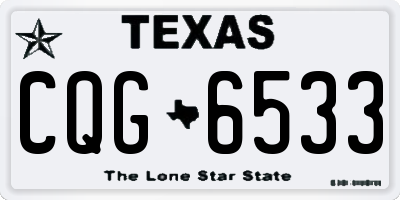 TX license plate CQG6533