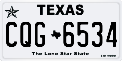 TX license plate CQG6534