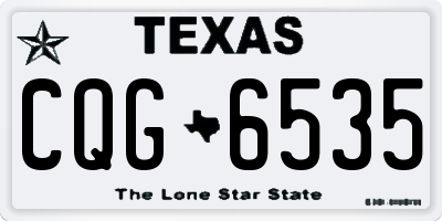TX license plate CQG6535