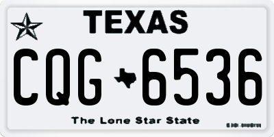 TX license plate CQG6536