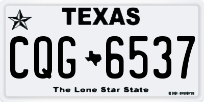 TX license plate CQG6537