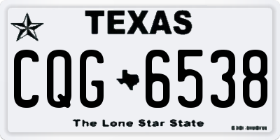 TX license plate CQG6538