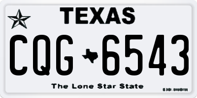 TX license plate CQG6543