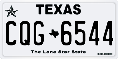 TX license plate CQG6544