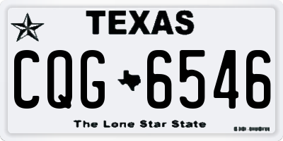 TX license plate CQG6546