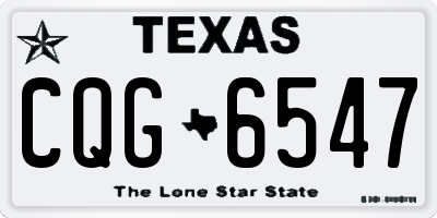 TX license plate CQG6547