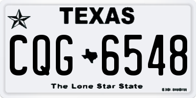 TX license plate CQG6548
