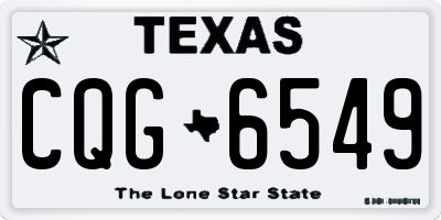 TX license plate CQG6549