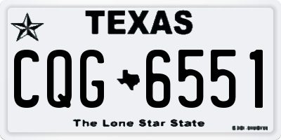 TX license plate CQG6551