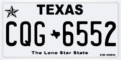 TX license plate CQG6552