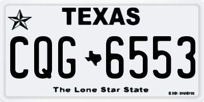 TX license plate CQG6553